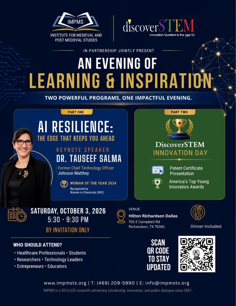 Official Event Flyer — An Evening of Learning & Inspiration: AI Resilience and DiscoverSTEM Innovation Day